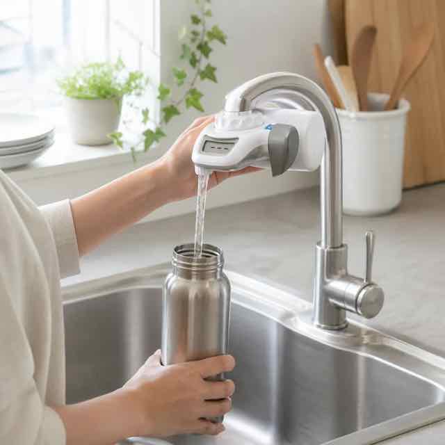 Faucet Water Filter, One in everyday use