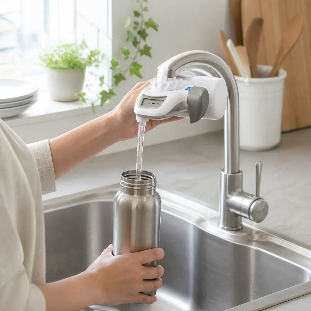 Faucet Water Filter, One in everyday use